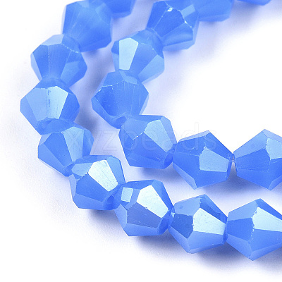 Imitation Jade Electroplate Glass Beads Strands EGLA-A039-J6mm-A04-1