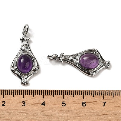 Natural Amethyst Pendants G-C096-03P-09-1