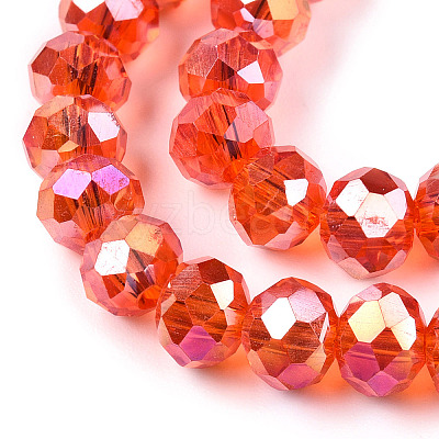 Electroplate Glass Beads Strands EGLA-A034-T6mm-B22-A-1