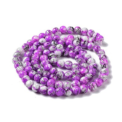 Drawbench & Baking Paint Glass Beads Strands GLAA-S176-11-1