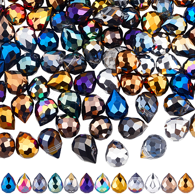 120Pcs 12 Colors Electroplate Glass Beads EGLA-SC0001-62-1