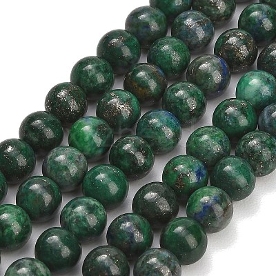 Natural Chrysocolla and Lapis Lazuli Beads Strands GG-CBA7BB7-A04-8mm-1