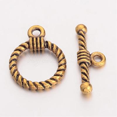 Tibetan Style Alloy Toggle Clasps TIBE-EA9138Y-AG-FF-1