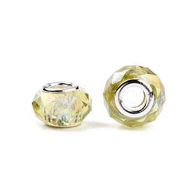 Transparent Glass European Beads GPDL-N004-D14mm-A03-1