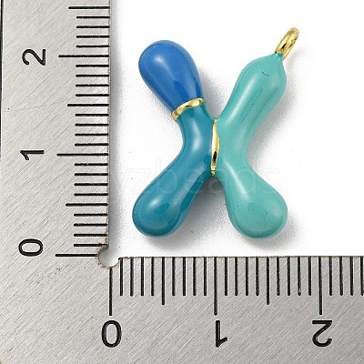 Brass Enamel Pendants KK-E093-03G-X-1