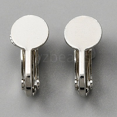 Brass Clip on Earring Findings LS-KK-WH0047-67P-1