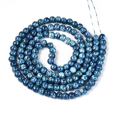 Baking Paint Glass Beads Strands DGLA-N016-6mm-10-1