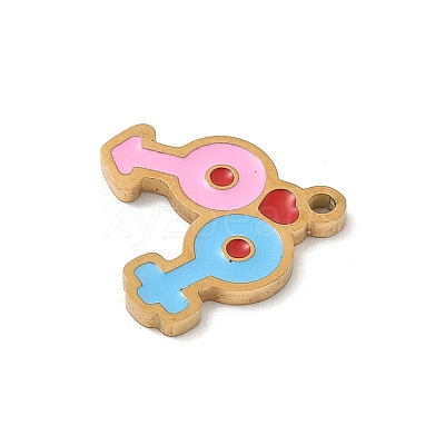304 Stainless Steel Enamel Charms STAS-P388-19J-G-1