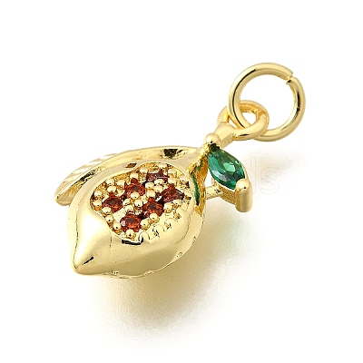 Brass Micro Pave Cubic Zirconia Pendants KK-F896-03A-G-1