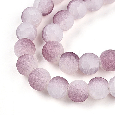 Crackle Glass Beads Strands GLAA-N009-10mm-05-1