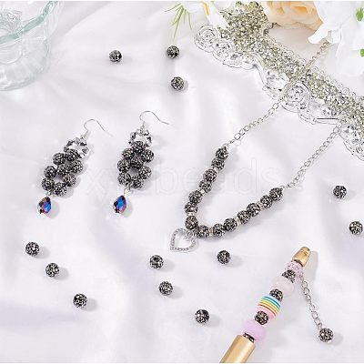 100Pcs Pave Disco Ball Beads FIND-PH0022-10-1