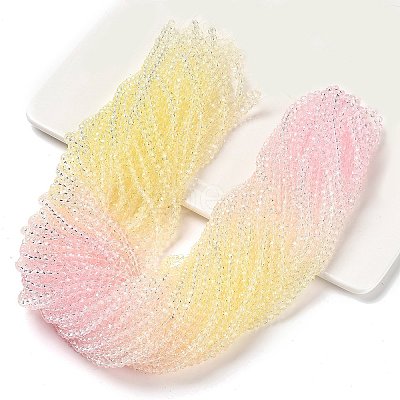 Transparent Painted Glass Beads Strands DGLA-A034-T4mm-A25-1