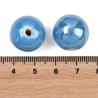 Glazed Porcelain Beads X-PORC-D001-18mm-12-1