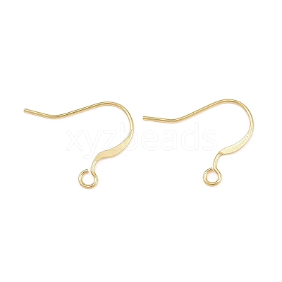 Brass Flat Ear Wire KK-CBA57BD-09G-1