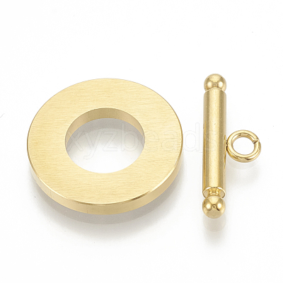 201 Stainless Steel Toggle Clasps STAS-T037-06-G-1