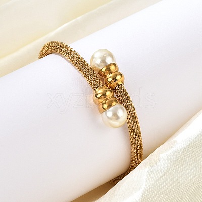 304 Stainless Steel Adjustable Bangles BJEW-Z087-13G-1
