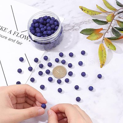 Natural Lava Rock Beads Strands G-NB0001-17-1