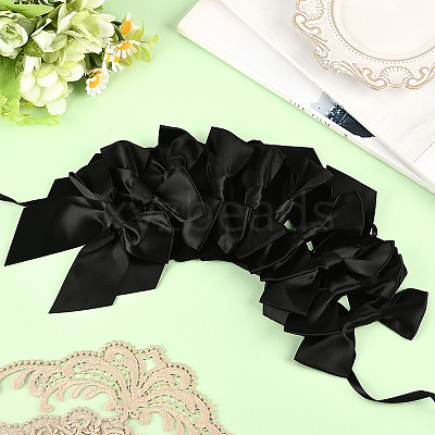 2Pcs Cloth Bowknot Hanging Banner for Christmas Tree Decoration AJEW-SP0002-82A-1