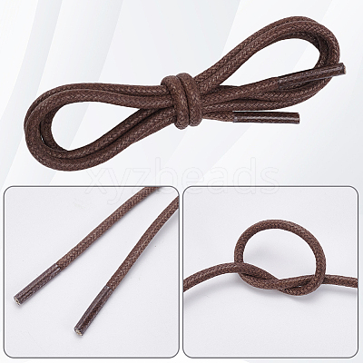 Round Waxed Cord Shoelace String OCOR-WH20007-225A-05-1