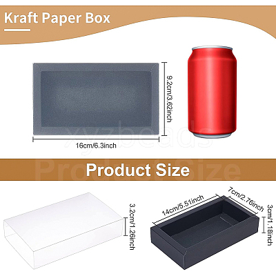 Rectangle Kraft Paper Box CON-WH0085-28A-01-1