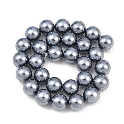 Electroplate Glass Pearl Beads Strands HY-F001-01-1