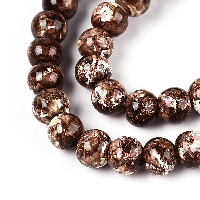 Baking Paint Glass Beads Strands DGLA-N016-6mm-05-1