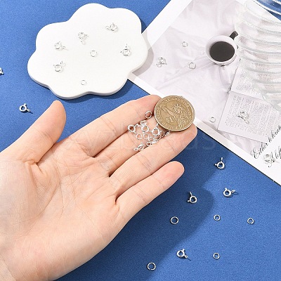 20Pcs 2 Styles Brass Spring Ring Clasps KK-YW0004-53-1