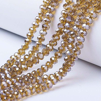 Electroplate Glass Beads Strands EGLA-A034-T10mm-A12-1