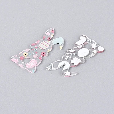 Printed Transparent Acrylic Pendants FIND-K017-14A-1