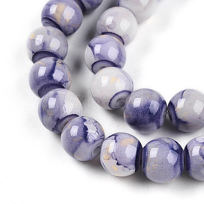 Baking Paint Glass Beads X1-DGLA-N003-8mm-C08-1