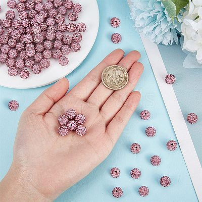 Pave Disco Ball Beads X1-RB-A130-10mm-23-1