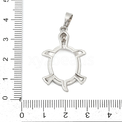 Brass Pendant Cabochon Settings KK-S521-10P-1