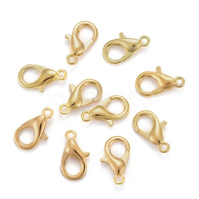 Zinc Alloy Jewelry Findings Golden Lobster Claw Clasps X-E105-G-1