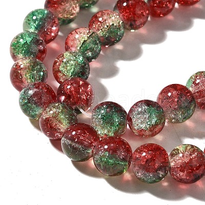Crackle Glass Beads Strands CCG-C002-6mm-12-1