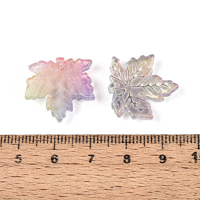 Baking Paint Transparent Glass Pendants DGLA-N014-11B-02-1
