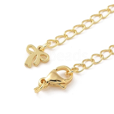 Brass Lobster Clasps & Ends with Chain KK-R120-05G-1