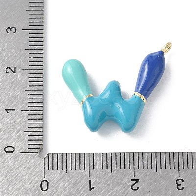 Brass Enamel Pendants KK-E093-03G-W-01-1