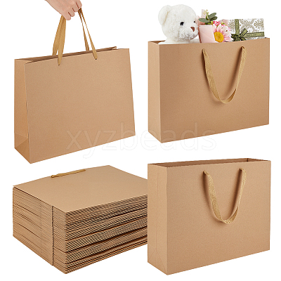60Pcs Kraft Paper Bags with Handles ABAG-WA0001-15-1