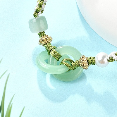 Resin Brainded Bead Bracelets BJEW-L701-03-1