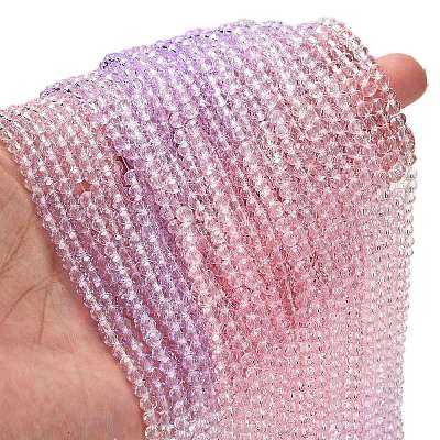 Transparent Painted Glass Beads Strands DGLA-A034-T4mm-A05-1