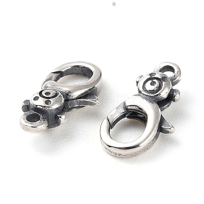 925 Thailand Sterling Silver Lobster Claw Clasp Rhinestone Settings STER-D003-05B-AS-1