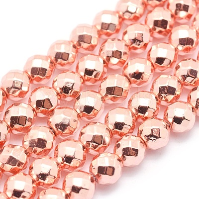 Electroplate Non-magnetic Synthetic Hematite Beads Strands G-L485-03A-RG-1