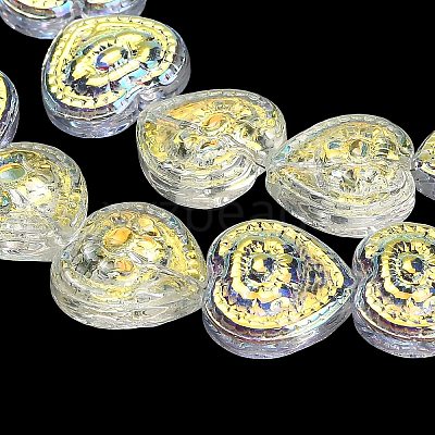 Electroplate Baking Paint Glass Beads Strands EGLA-K061-13A-AB01-1