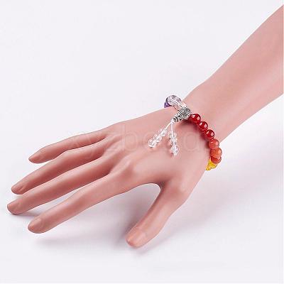Natural Gemstone Beads Stretch Bracelets BJEW-JB02894-1