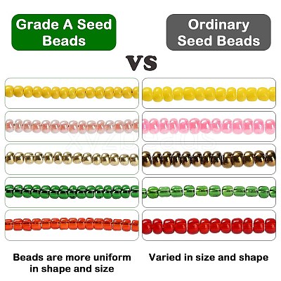 6/0 Transparent Glass Round Seed Beads SEED-J010-F6-31-1