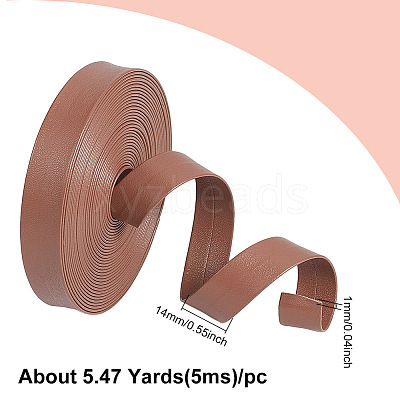 5M Flat PU Imitation Leather Cord LC-WH0009-09B-1