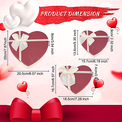 Heart Candy Paper Boxes CON-WH0008-14-1