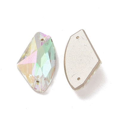 Iridescent Axe Shape Sew on Rhinestone RGLA-C001-01D-001PH-1