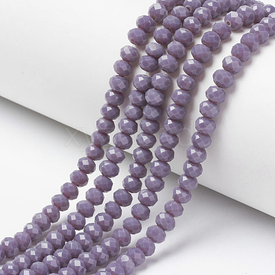 Opaque Solid Color Glass Beads Strands EGLA-A034-P3mm-D11-1