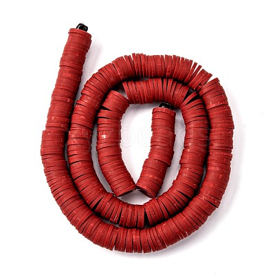 Handmade Polymer Clay Beads Strands CLAY-R089-8mm-Q103-1